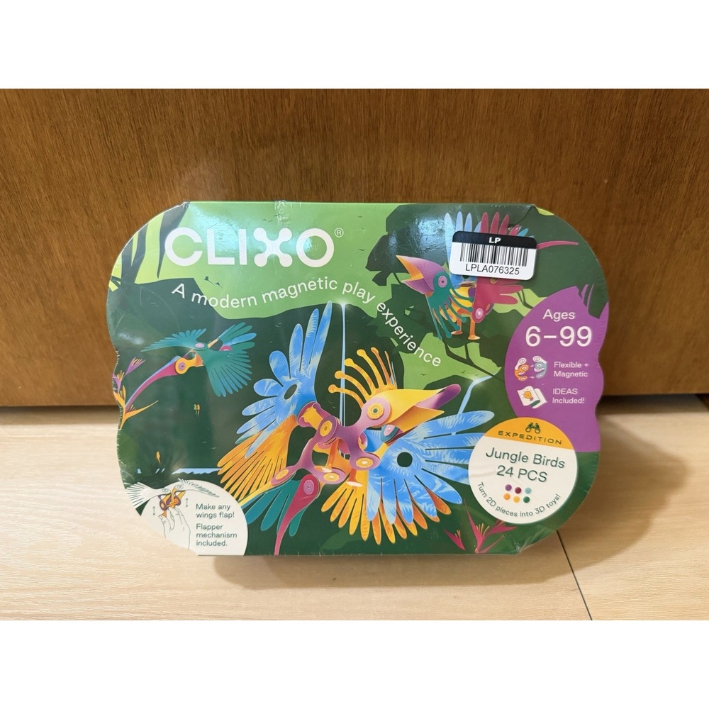 Clixo Jungle Birds Magnetic Building Set 24-pc - BRAND NEW